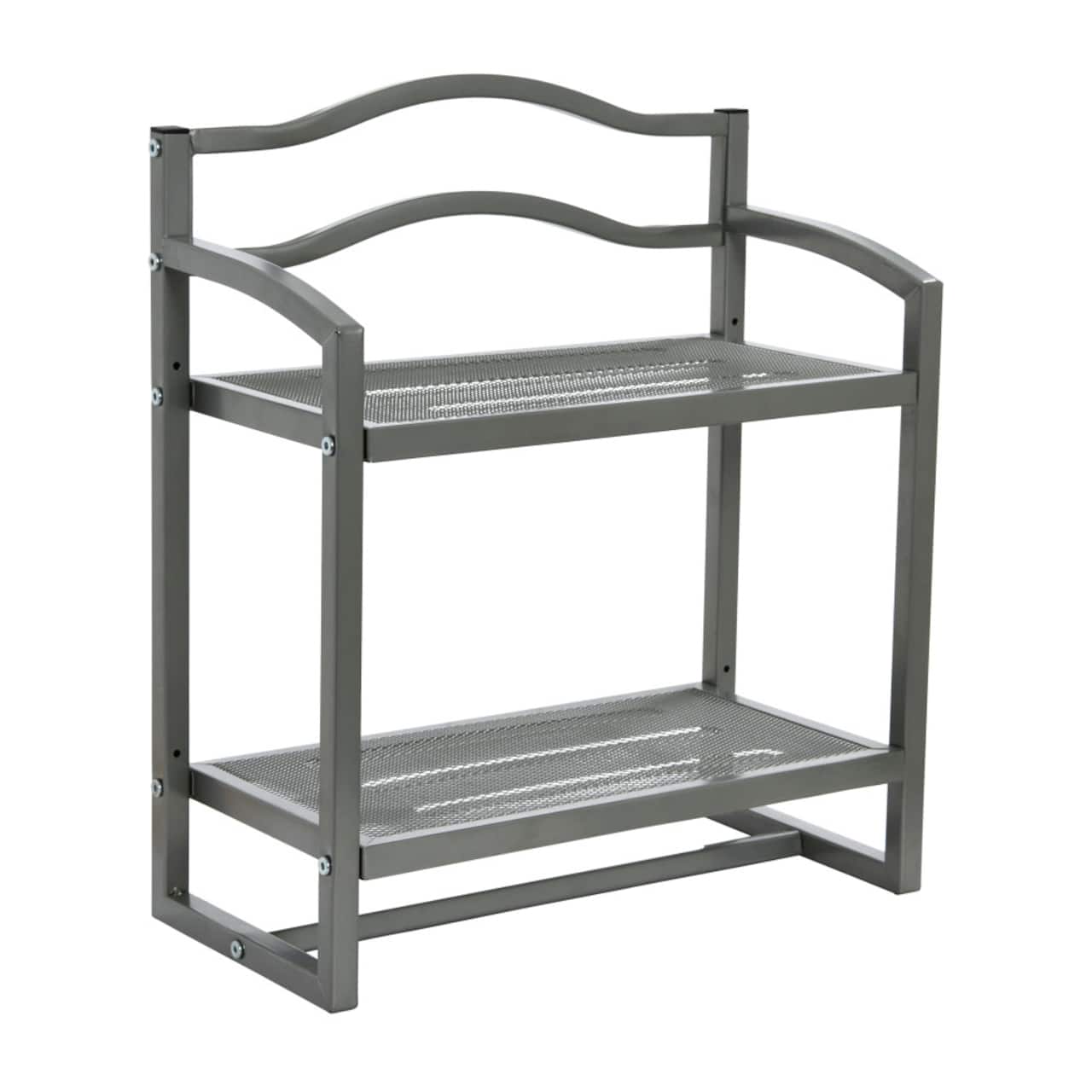 Household Essentials 2-Tier Metal Wall Mount Bathroom Shelf